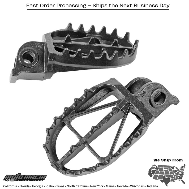 57MM ULTRA WIDE FOOTPEGS Kawasaki KX250F 2009-2026 Kawasaki KX450F 2009-2026 Kawasaki KX250X 2021-2026 Kawasaki KX450X 2021-2026