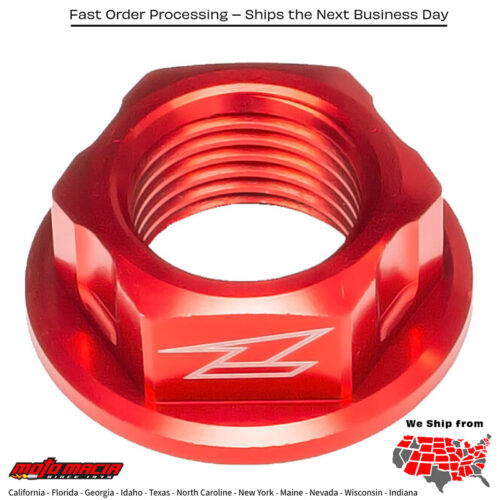 AXLE NUT M16X22-P1.5 H11 RED Honda CRF1000L Africa Twin 2016-2019 Yamaha WR250R 2008-2017 Yamaha WR250X 2008-2011 Yamaha WR250F 2006-2019 Yamaha WR450F 2006-2018 Honda CRF1000LD Africa Twin DCT 2016-2019 Honda CRF450L 2019-2020 Honda CRF450
