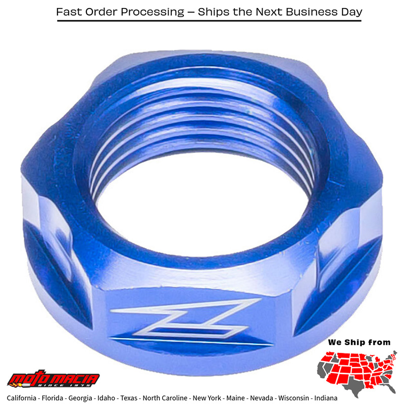 AXLE NUT M22X32-P1.5 H12L BLUE Kawasaki KLX450R 2008-2019