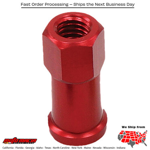 RIM LOCK NUTS RED 2/PK