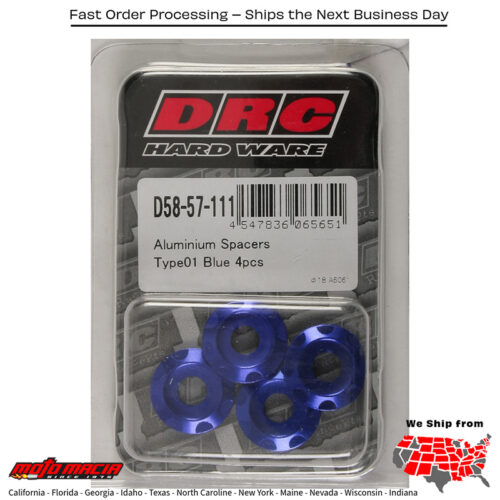 ALUMINUM SPACERS TYPE 1 BLUE M6X12MM 4/PK