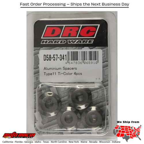 ALUMINUM SPACERS TYPE 11 TITANIUM M6X12MM 4/PK