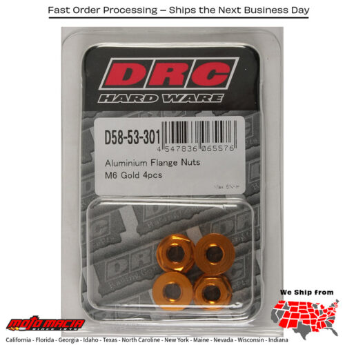 ALUMINUM FLANGE NUTS GOLD M6X12MM 4/PK