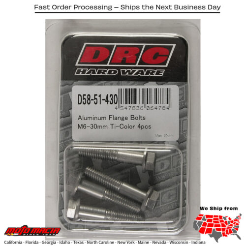 ALUMINUM FLANGE BOLTS TITANIUM M6X30MM 4/PK