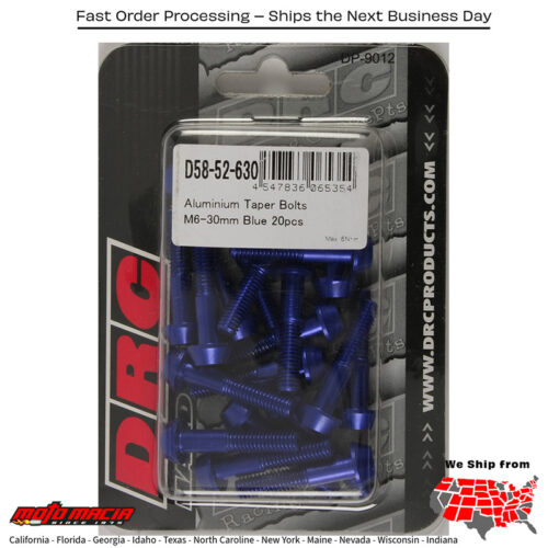 ALUMINUM TAPER BOLTS BLUE M6X30MM 20/PK