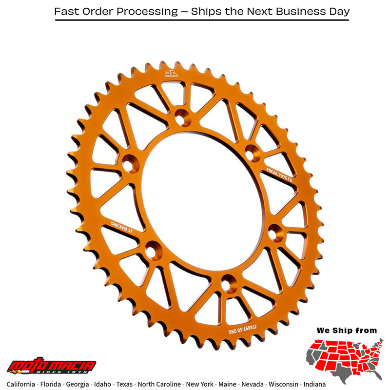 Rear Racelite Sproc (corona trasera de hierro)KET ALUM 50T-520 ORG HUS/HUSQ/KTM KTM 150 XC-W 2017-2017 KTM 350 EXC-F 2012-2017 KTM 500 XCF-W 2012-2016 KTM 350 XCF-W 2008-2016 KTM 350 XC-F 2010-2017 KTM 150 XC 2008-2015 KTM 350 SX-F 2010-201