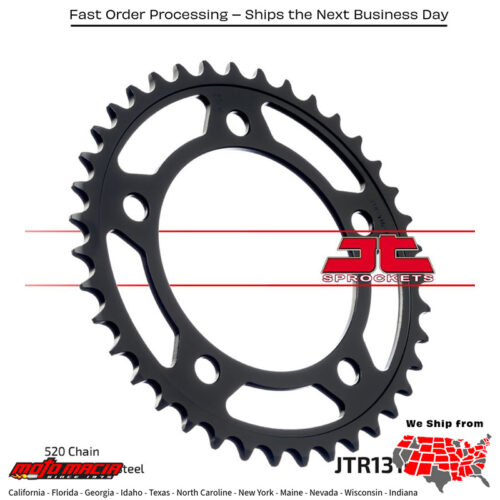 Rear Sprocket Steel (corona trasera de hierro) 39T-520 HONDA NC700J NM4 2015-2018 HONDA CTX700D 2014-2017 HONDA CTX700ND 2014-2015 HONDA CBR500RA ABS 2014-2019 HONDA CB500FA ABS 2014-2019 HONDA CB500XA ABS 2015-2018 HONDA NC700X 2014-2017 H