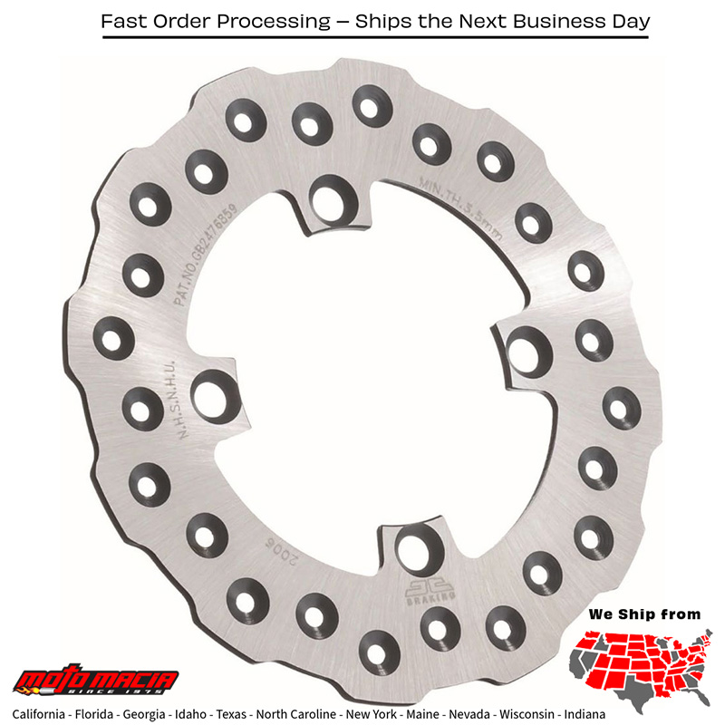 REAR BRAKE ROTOR SS SELF CLEANING Kawasaki Suzuki KLX140G KX85 KLX140 KLX140L KX100 KX80 RM85 RM80 1990-2018