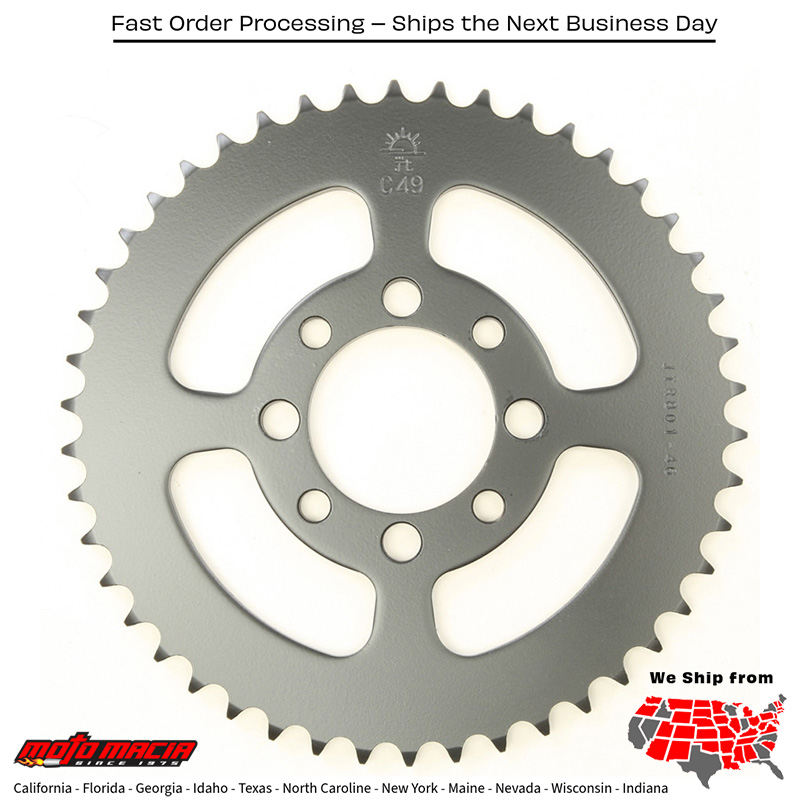 Rear Sprocket Steel (corona trasera de hierro) 46T-420 /SUZ KAWASAKI KLX110 2002-2020 KAWASAKI KLX110L 2010-2020 SUZUKI RM50 1978-1980 SUZUKI TS75 1975-1977 SUZUKI TM75 1974-1976 SUZUKI DR-Z110 2003-2005 SUZUKI RM60 1979-1983 KAWASAKI KLX11