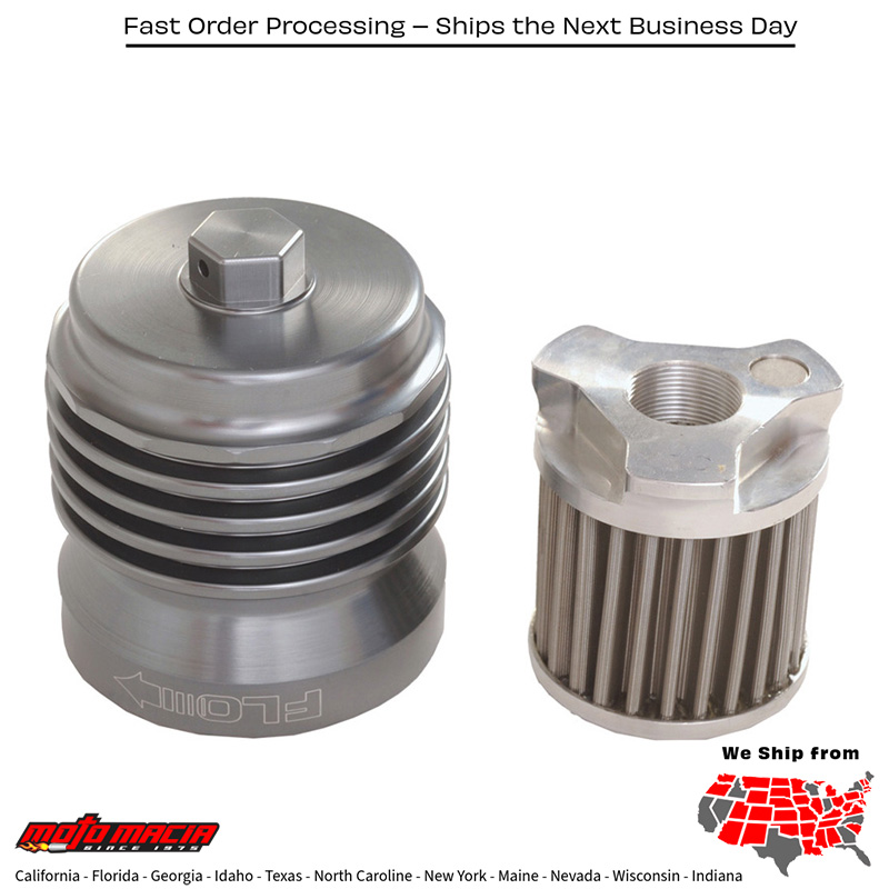 FLO REUSABLE STEEL OIL FILTER Kawasaki EX650 Ninja 650 ABS 2013-2019 Triumph Tiger 800 Xc Se 2014-2014 Triumph Thunderbird Commander 2014-2015 Triumph Thunderbird LT 2014-2017 Victory Magnum 2015-2017 Victory Gunner 2015-2017 Indian Roadmas