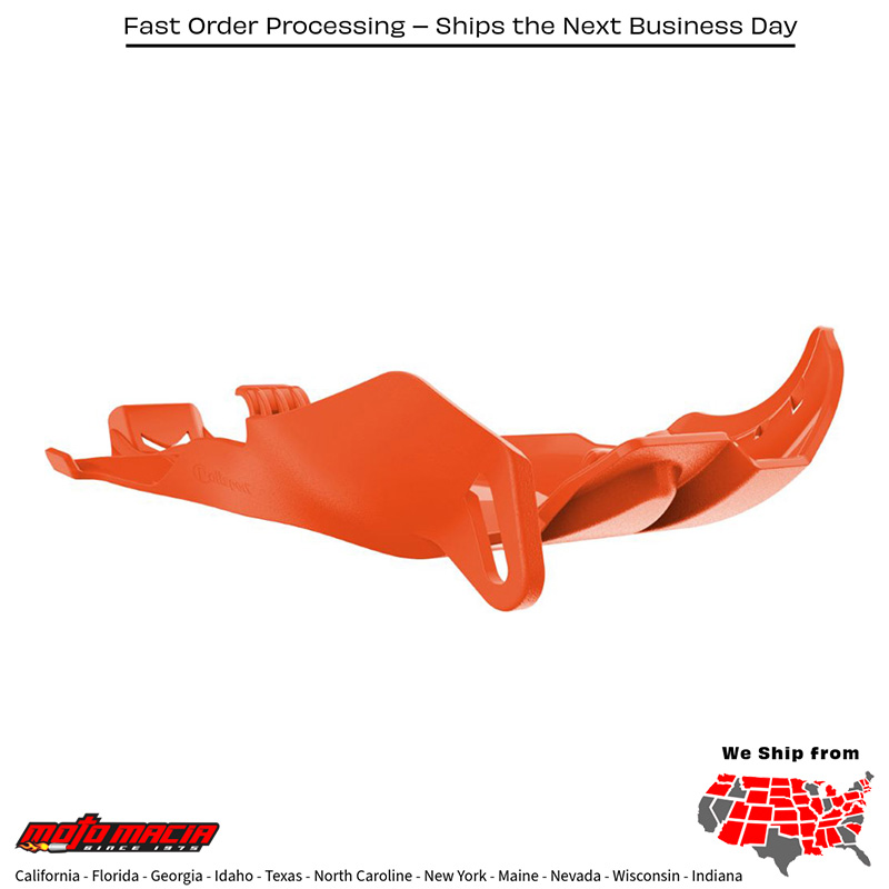 FORTRESS SKID PLATE W/LINK PROTECTOR ORANGE KTM 250 SX 2006-2016 KTM 250 XC 2006-2016 KTM 300 XC 2006-2016