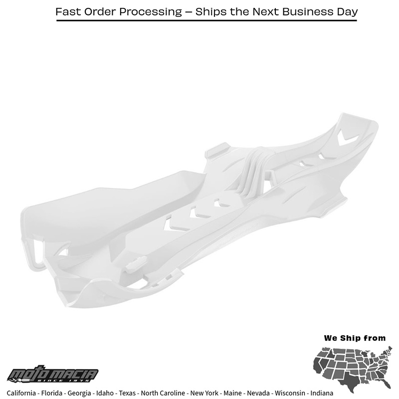 FORTRESS SKID PLATE W/LINK PROTECTOR WHITE Husqvarna TE 300 2014-2016 Husqvarna TC 250 2014-2016 Husqvarna TE 250 2014-2016