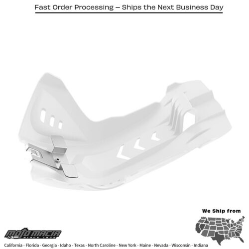 FORTRESS SKID PLATE WHITE Husqvarna FX 350 2017-2018 Husqvarna FC 250 2016-2018 Husqvarna FC 350 2016-2018 Husqvarna FE 250 2017-2019 Husqvarna FE 350 2017-2019 Husqvarna FE 350S 2019-2019 Husqvarna FE 250S 2019-2019
