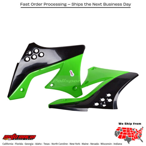 RADIATOR SHROUD BLACK/GREEN Kawasaki KX250F 2009-2012