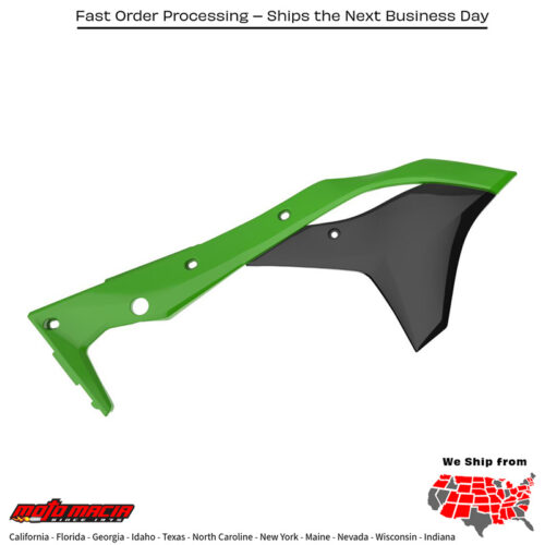 RADIATOR SHROUD GREEN/BLACK Kawasaki KX250F 2017-2020