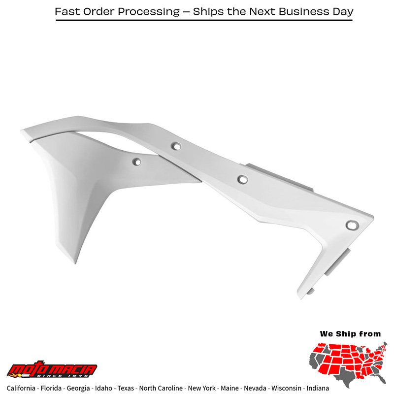 RADIATOR SHROUD WHITE Kawasaki KX450F 2016-2018