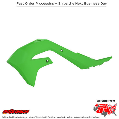 RADIATOR SHROUD GREEN Kawasaki KX250F 2021-2023 Kawasaki KX450F 2019-2023