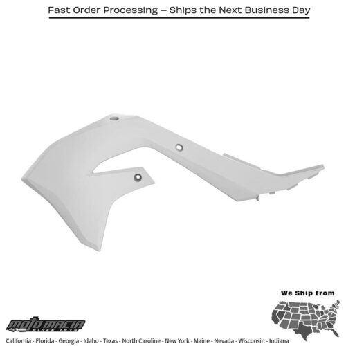 RADIATOR SHROUD WHITE Kawasaki KX450F 2019-2023 Kawasaki KX250F 2021-2023