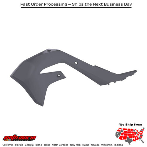 RADIATOR SHROUD NARDO GREY  Kawasaki KX250F 2021-2024 Kawasaki KX450F 2019-2023 Kawasaki KX250X 2021-2024 Kawasaki KX450X 2021-2023