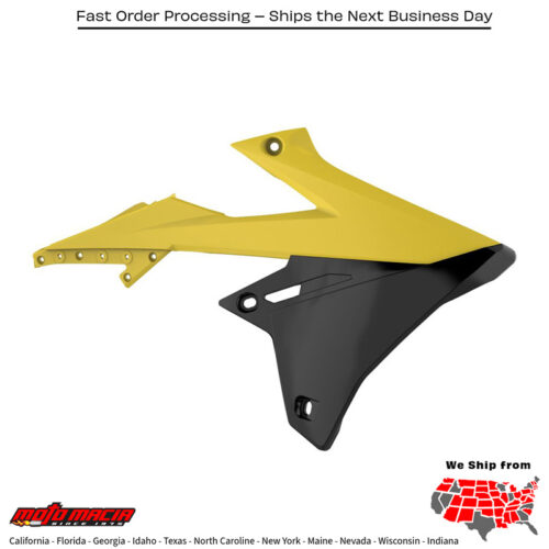 RADIATOR SHROUD YELLOW/BLACK Suzuki RM-Z450 2018-2023 Suzuki RM-Z250 2019-2023