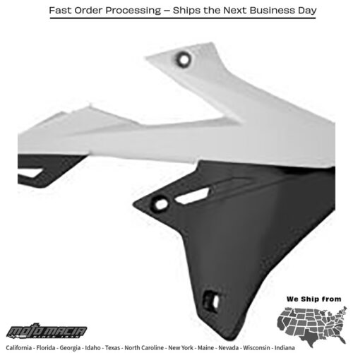 RADIATOR SHROUD WHITE/BLACK Suzuki RM-Z450 2018-2023 Suzuki RM-Z250 2019-2023