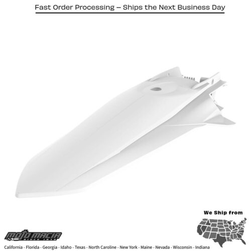 REAR FENDER WHITE KTM 450 SX-F Factory Edition 2019-2019 KTM 450 SX-F 2019-2019 KTM 350 SX-F 2019-2019 KTM 250 SX-F 2019-2019 KTM 150 SX 2019-2019 KTM 125 SX 2019-2019 KTM 450 XC-F 2019-2019 KTM 350 XC-F 2019-2019 KTM 250 XC-F 2019-2019