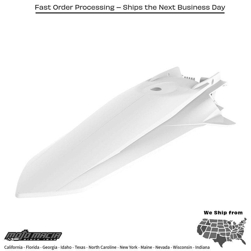 REAR FENDER WHITE KTM 450 SX-F Factory Edition 2019-2019 KTM 450 SX-F 2019-2019 KTM 350 SX-F 2019-2019 KTM 250 SX-F 2019-2019 KTM 150 SX 2019-2019 KTM 125 SX 2019-2019 KTM 450 XC-F 2019-2019 KTM 350 XC-F 2019-2019 KTM 250 XC-F 2019-2019