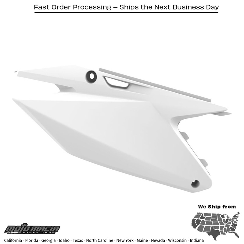 RESTYLE SIDE PANEL WHITE Suzuki RM250 2001-2008 Suzuki RM125 2001-2008