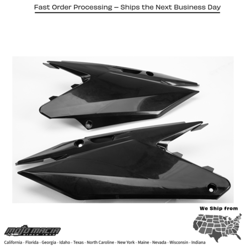 RESTYLE SIDE PANEL BLACK Suzuki RM125 2001-2008 Suzuki RM250 2001-2008