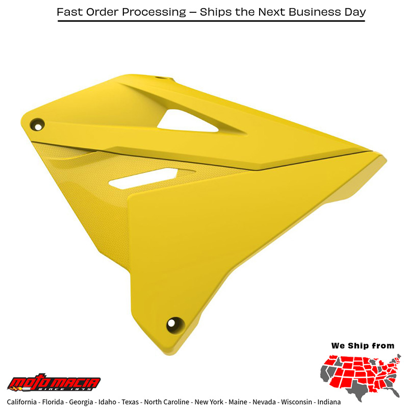 RESTYLE RADIATOR SHROUD YELLOW/YELLOW Suzuki RM250 2001-2008 Suzuki RM125 2001-2008