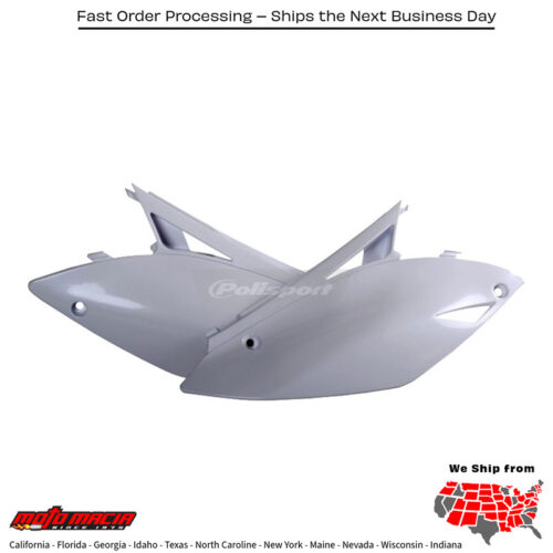 SIDE PANELS WHITE Kawasaki KX250F 2009-2012 Kawasaki KX450F 2009-2011