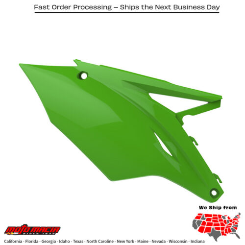 SIDE NUMBER PLATE GREEN Kawasaki KX250F 2017-2020 Kawasaki KX450F 2016-2018