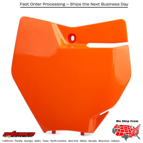 FRONT NUMBER PLATE ORANGE KTM 350 XC-F 2016-2018 KTM 350 SX-F 2016-2018 KTM 250 SX-F 2016-2018 KTM 450 SX-F 2016-2018 KTM 250 XC-F 2016-2018 KTM 450 XC-F 2016-2018 KTM 125 SX 2016-2018 KTM 150 SX 2016-2018