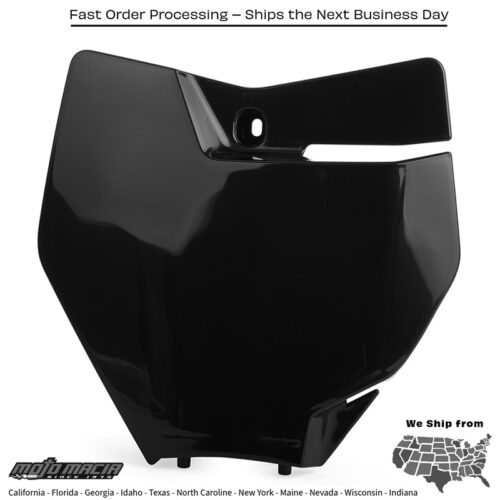 FRONT NUMBER PLATE BLACK KTM 350 XC-F 2016-2018 KTM 350 SX-F 2016-2018 KTM 250 SX-F 2016-2018 KTM 450 SX-F 2016-2018 KTM 250 XC-F 2016-2018 KTM 450 XC-F 2016-2018 KTM 125 SX 2016-2018 KTM 150 SX 2016-2018