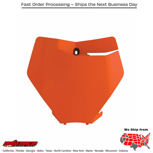 FRONT NUMBER PLATE ORANGE KTM 150 SX 2019-2022 KTM 450 SX-F 2019-2022 KTM 350 SX-F 2019-2022 KTM 250 SX-F 2019-2022 KTM 125 SX 2019-2022 KTM 450 XC-F 2019-2022 KTM 350 XC-F 2019-2022 KTM 250 XC-F 2019-2022 KTM 300 XC 2019-2019