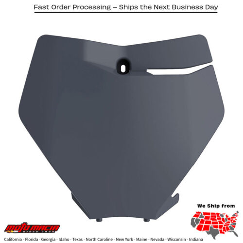 FRONT NUMBER PLATE NARDO GREY KTM 150 SX 2019-2022 KTM 450 SX-F 2019-2022 KTM 350 SX-F 2019-2022 KTM 250 SX-F 2019-2022 KTM 125 SX 2019-2022 KTM 450 XC-F 2019-2022 KTM 350 XC-F 2019-2022 KTM 250 XC-F 2019-2022