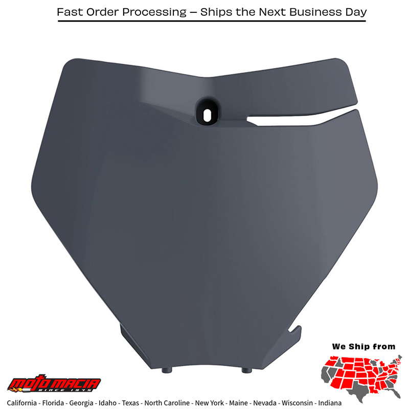 FRONT NUMBER PLATE NARDO GREY KTM 150 SX 2019-2022 KTM 450 SX-F 2019-2022 KTM 350 SX-F 2019-2022 KTM 250 SX-F 2019-2022 KTM 125 SX 2019-2022 KTM 450 XC-F 2019-2022 KTM 350 XC-F 2019-2022 KTM 250 XC-F 2019-2022