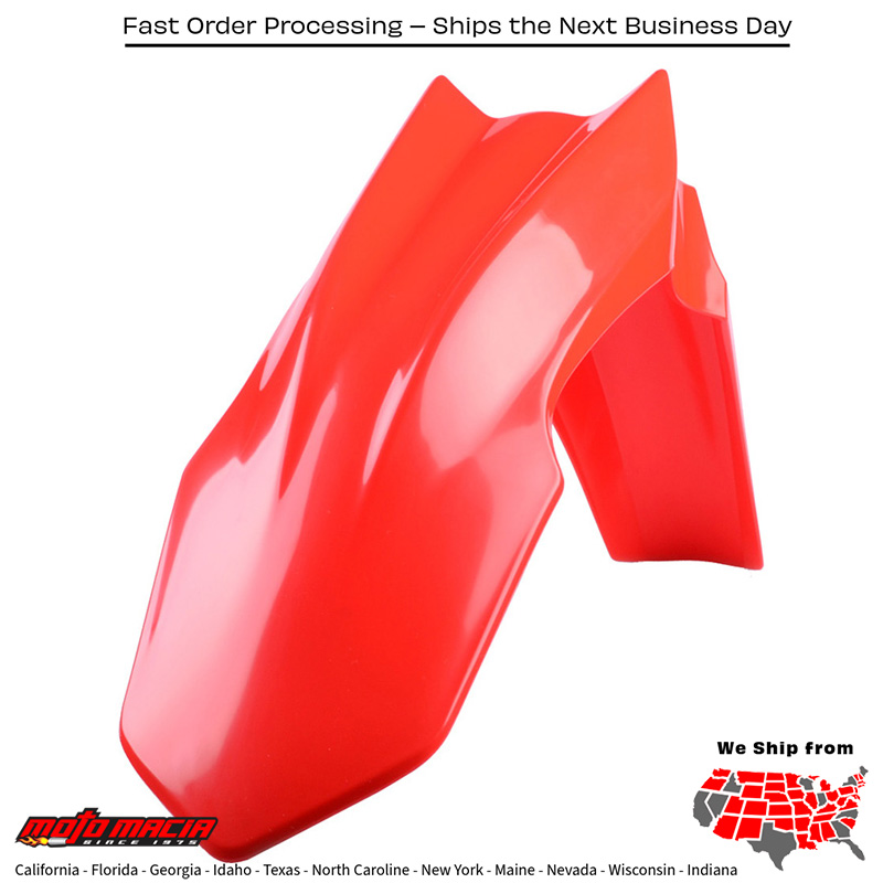 FRONT FENDER RED Honda CRF450R 2013-2016 Honda CRF250R 2014-2017