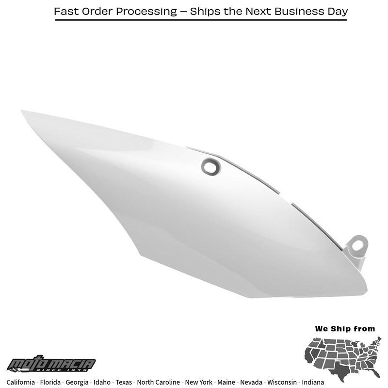 SIDE PANELS WHITE Honda CRF450RX 2017-2020 Honda CRF450R 2017-2020 Honda CRF250R 2018-2021 Honda CRF250RX 2019-2021 Honda CRF450R W.E. 2019-2020 Honda CRF450R-S 2022-2024
