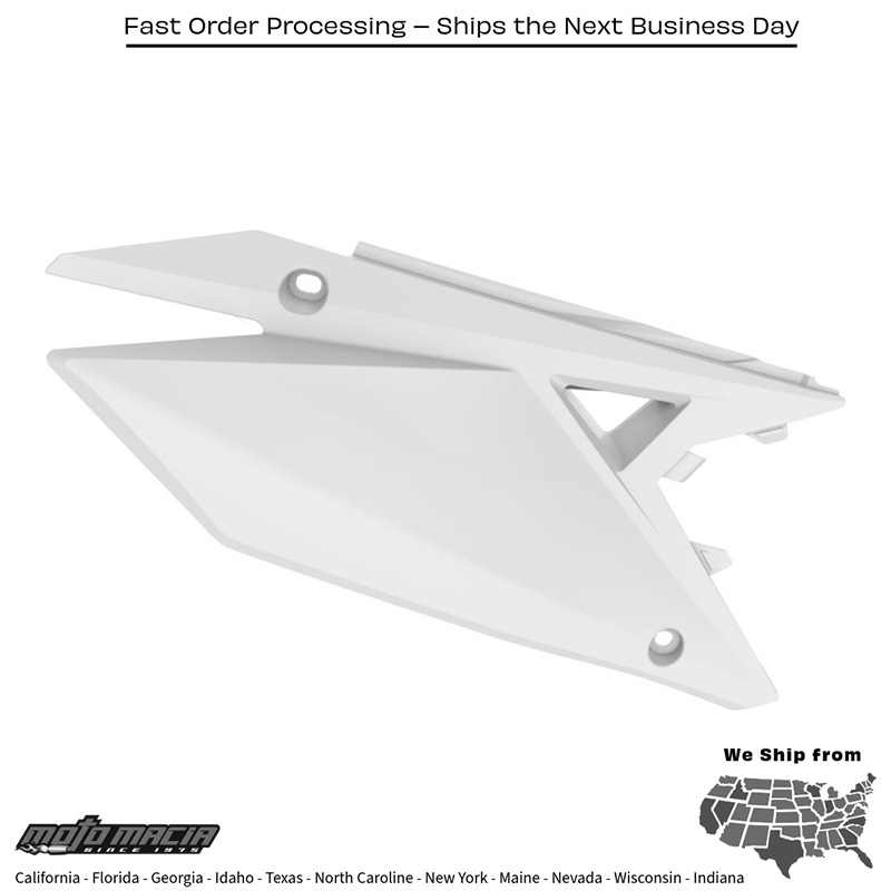 SIDE PANELS WHITE Suzuki RM-Z450 2018-2025 Suzuki RM-Z250 2018-2025