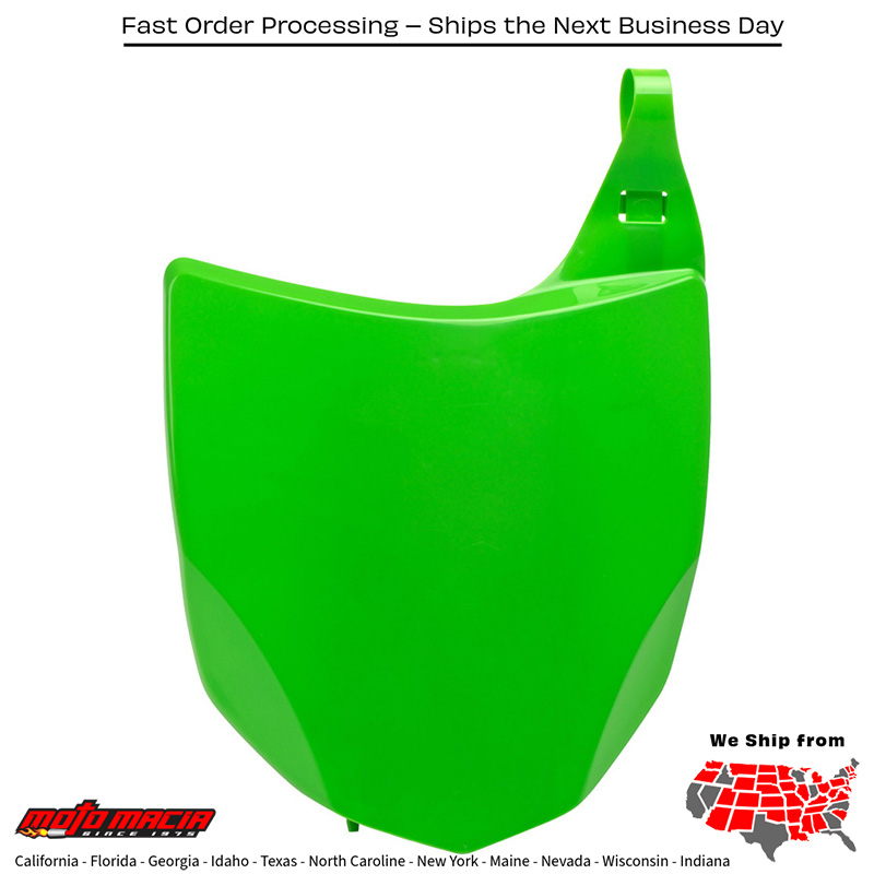 FRONT NUMBER PLATE GREEN Kawasaki KX250F 2013-2016 Kawasaki KX450F 2013-2015