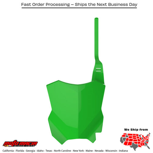 FRONT NUMBER PLATE GREEN Kawasaki KX250F 2017-2023 Kawasaki KX450F 2016-2023