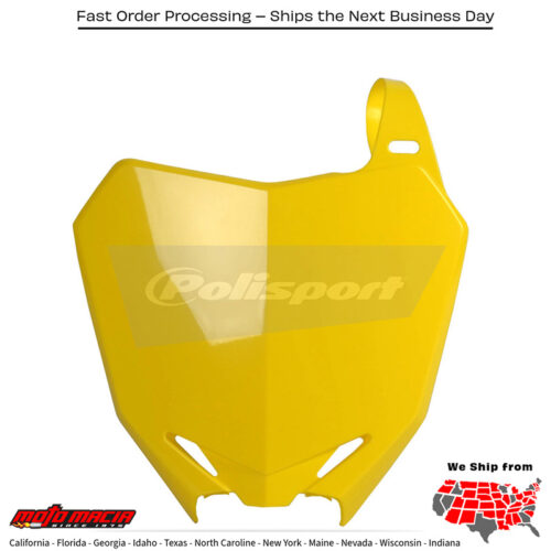 FRONT NUMBER PLATE YELLOW Suzuki RM-Z250 2010-2018 Suzuki RM-Z450 2008-2017