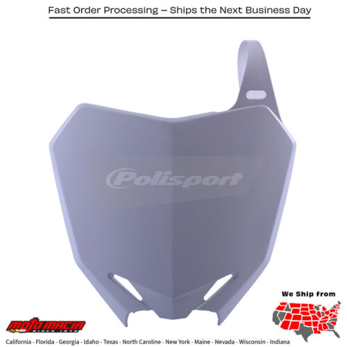 FRONT NUMBER PLATE WHITE Suzuki RM-Z250 2010-2018 Suzuki RM-Z450 2008-2017