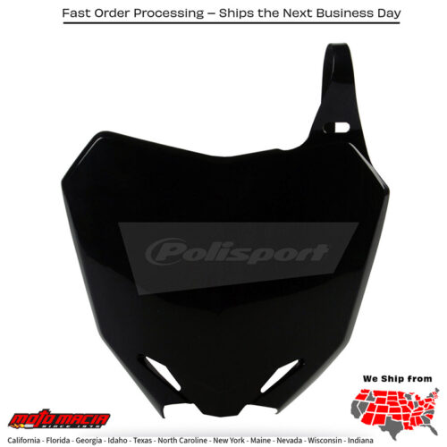 FRONT NUMBER PLATE BLACK Suzuki RM-Z250 2010-2018 Suzuki RM-Z450 2008-2017