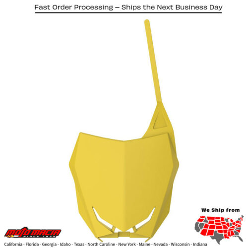 FRONT NUMBER PLATE YELLOW Suzuki RM-Z450 2018-2023 Suzuki RM-Z250 2019-2023