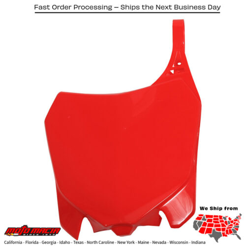 FRONT NUMBER PLATE RED Honda CRF450R 2013-2016 Honda CRF250R 2014-2017