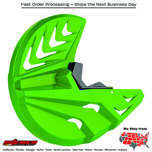 DISC/FORK PROTECTOR  GREEN/BLACK Kawasaki KX250F 2013-2020 Kawasaki KX450F 2015-2018