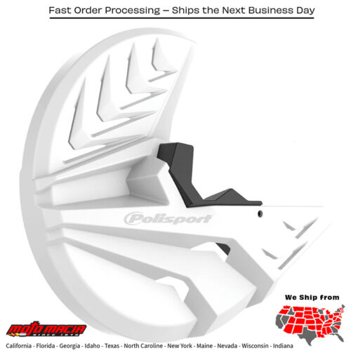 DISC/FORK PROTECTOR  WHITE/BLACK Kawasaki KX250F 2013-2020 Kawasaki KX450F 2015-2018