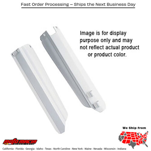 FORK PROTECTORS WHITE Kawasaki KX250F 2004-2005 Kawasaki KX250 2004-2007 Kawasaki KX125 2004-2005 Suzuki RM-Z250 2004-2006